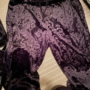 Killstar black velvet joggers